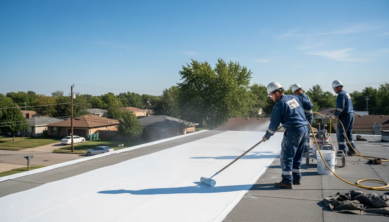 Commercial roof coating in Lena, MS near me